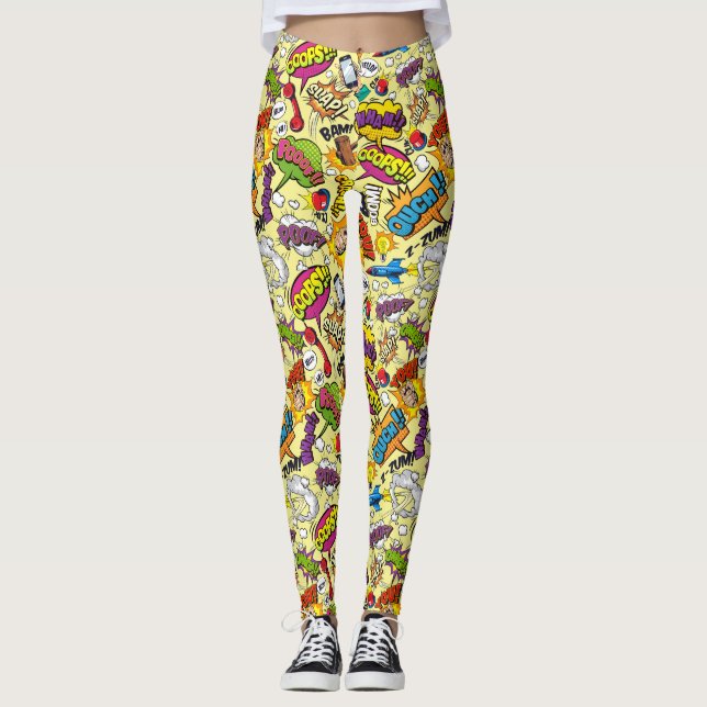 Colorful Pop Art Leggings (Front)