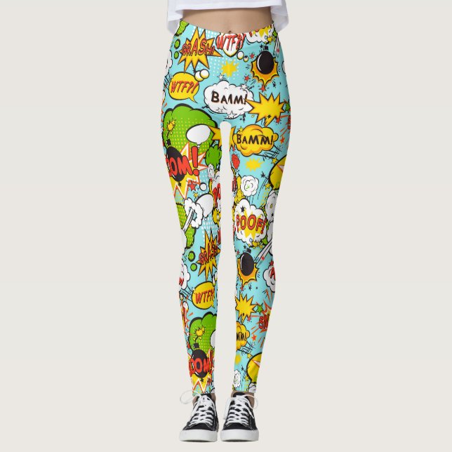 Colorful Pop Art Leggings (Front)