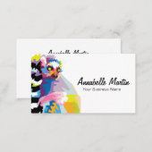 Colorful Pop Art Lemur Business Card (Front/Back)