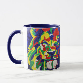 Colorful Pop Art Lion Mug