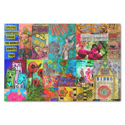 Colorful Pop Art Mixed Media Tissue Paper
