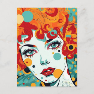 Colorful Pop Art  Postcard