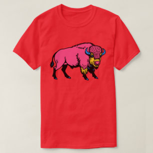 Colorful Pop-Art Southwestern Buffalo/Bison T-Shirt