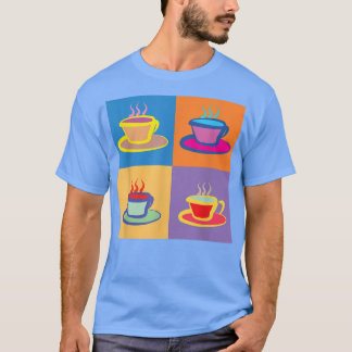Colorful Pop Art Tea Cups - Cuppa Earl Grey Herbal T-Shirt