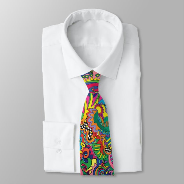 Colorful Pop Art Tie (Tied)