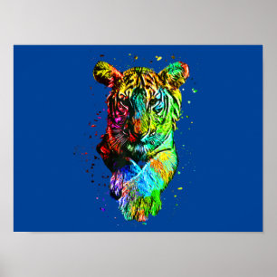 Colorful Pop Art Tiger Poster