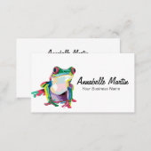 Colorful Pop Art Tree Frog Business Card (Front/Back)
