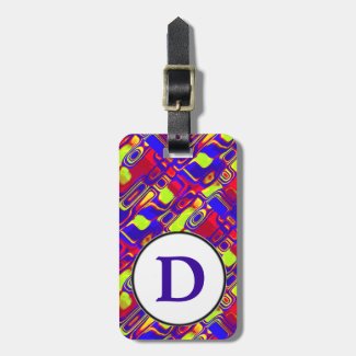 Colorful pop art with D Bag Tag