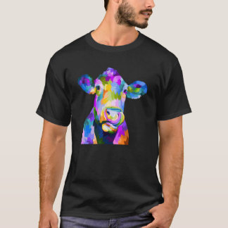 Colorful Pop Cow T-Shirt