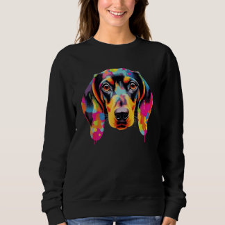 Colorful Pop Dachshund  Portrait Sweatshirt