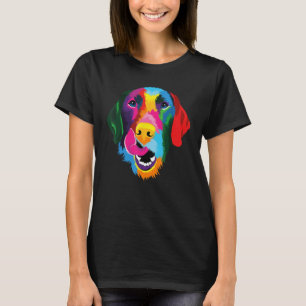 Colorful Pop Golden Retriever Portrait Owner T-Shirt