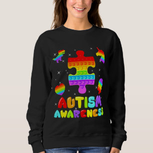 Colorful Pop It Fidget Toys Autism Awareness Autis Sweatshirt