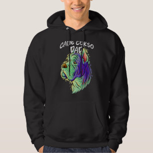 Colorful Pop Portrait Cane Corso Dog Dad Father's Hoodie