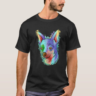 Colorful Pop Portrait Chihuahua Dog Mom Mother's D T-Shirt