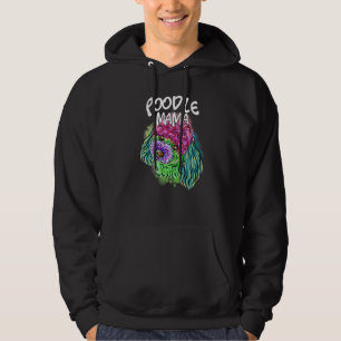 Colorful Pop Portrait Poodle Dog Mom Mother's Day Hoodie