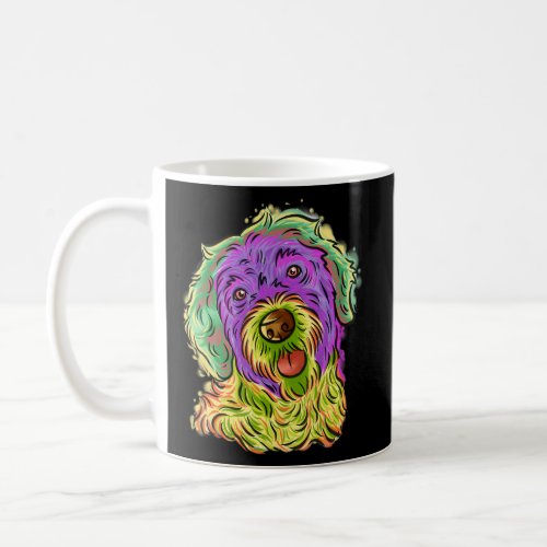 Colorful Pop Portrait Portuguese Water Dog Dog Mom Coffee Mug