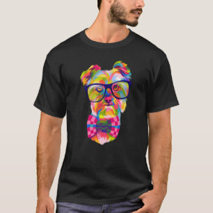 Colorful Pop Yorkshire Terrier Portrait Yorkie Pr T-Shirt