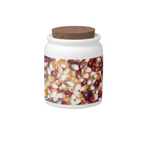 Colorful Popcorn Kernels Candy Jar
