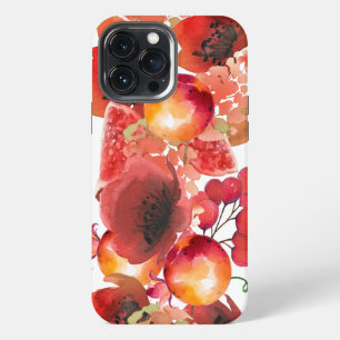 Colorful Poppies, Fruit and Berries iPhone 13 Pro Max Case