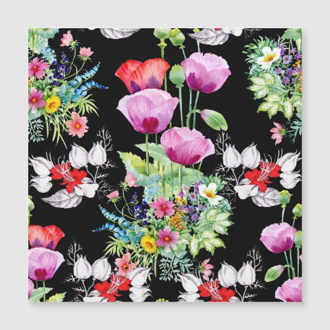 Colorful Poppy Summer Flowers Pattern (Front)