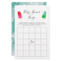 Colorful Popsicle Baby Shower Bingo Game