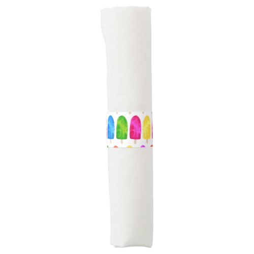 Colorful Popsicle Ice Lolly pattern Napkin Bands