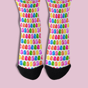 Colorful Popsicle Ice Lolly pattern Socks