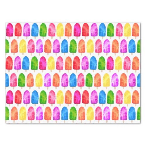 Colorful Popsicle Ice Lolly pattern Tissue Paper