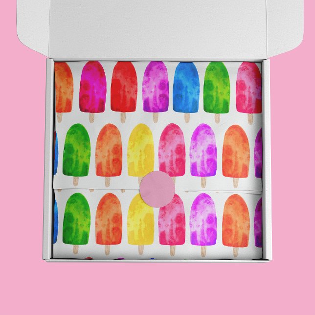 Colorful Popsicle Ice Lolly pattern Tissue Paper (Summer Ice Lolly Colorful tissue paper)