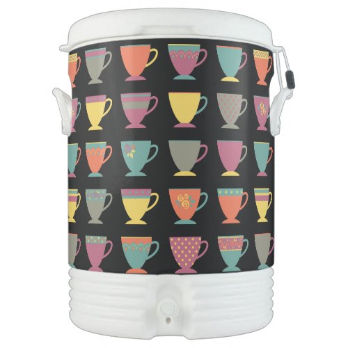 Colorful porcelain tea cups winter hot coffee mug beverage cooler