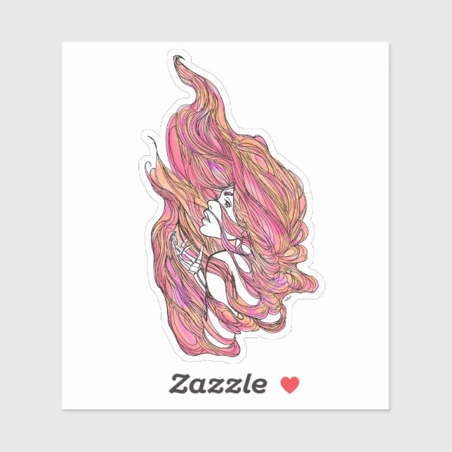 Colorful Portrait Vinyl Sticker (Sheet)