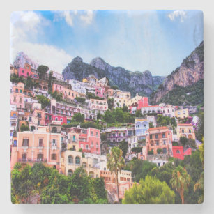 Colorful Positano Italy Stone Coaster