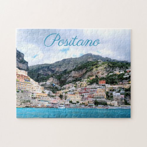 Colorful Positano village on Amalfi Coast Italy Jigsaw Puzzle