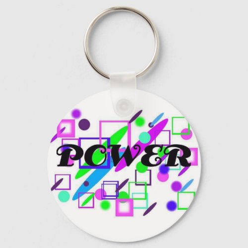 Colorful Positive Message Power Keychain