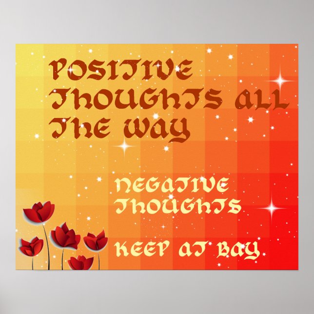 Colorful Positive Thoughts Inspire Poster (Front)