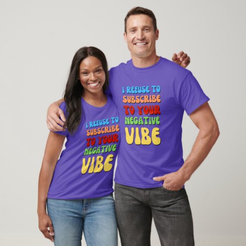Colorful POSITIVE VIBES T_Shirt