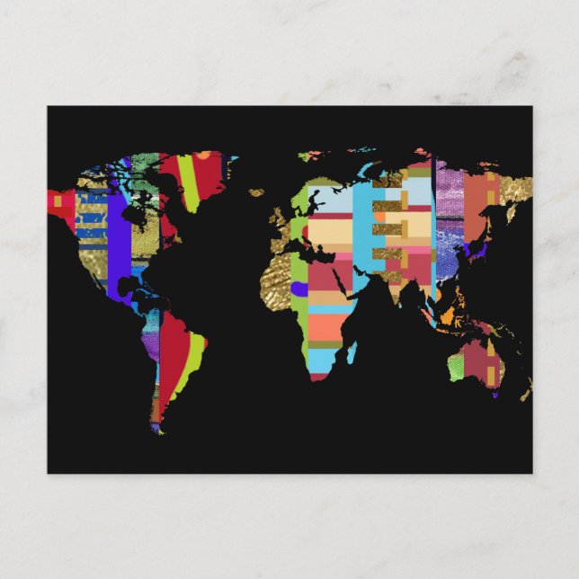 colorful postcard of the world (Front)