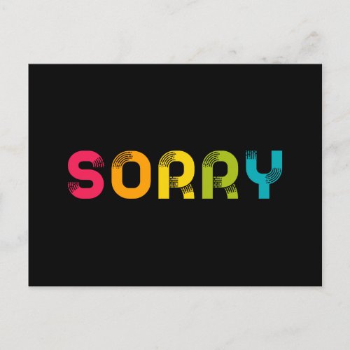 Colorful Postponed wedding announcement Postcard