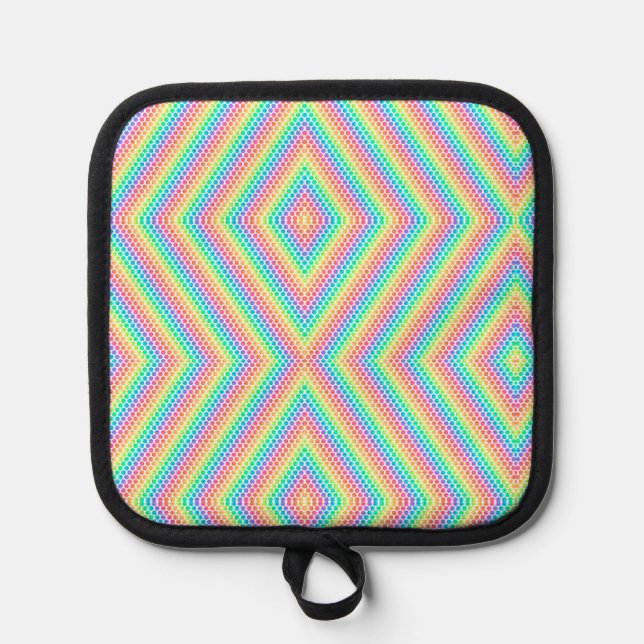 Colorful pot holder with a vibrant (Front)