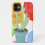 Colorful Potted Cactus Iphone 11 Case at Zazzle
