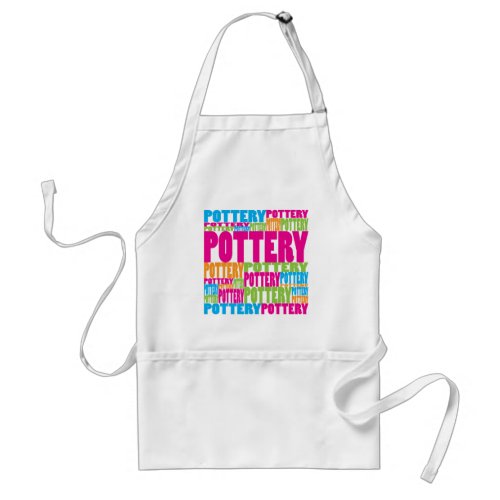 Colorful Pottery Adult Apron