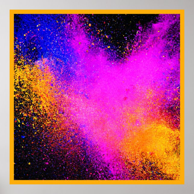 Colorful Powder Eruption Poster (Front)
