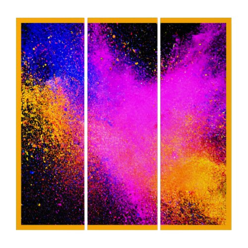 Colorful Powder Eruption Triptych