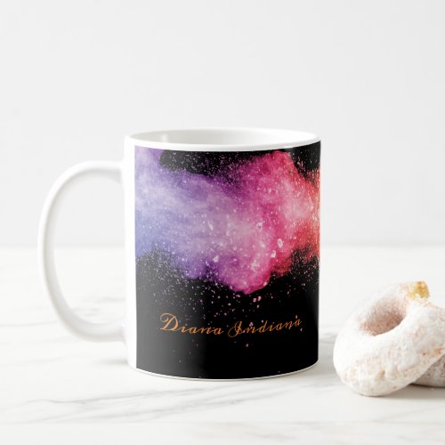 Colorful Powders Dyeing Coffee Mug