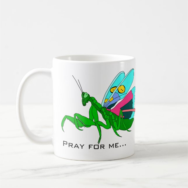 Colorful Praying Mantis Coffee Mug (Left)