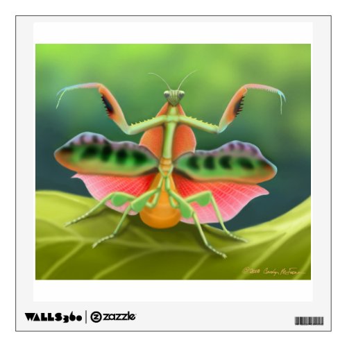 Colorful Praying Mantis Wall Decal