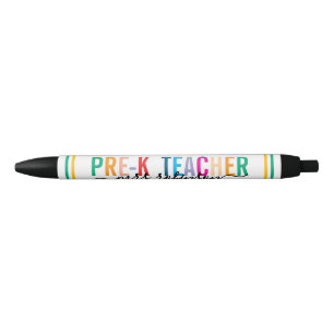 Colorful Pre-K Teacher Pen with Custom Name
