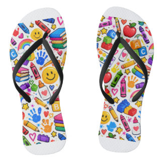 Colorful Preschool Teacher Classroom Wrapping Pape Flip Flops
