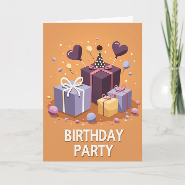 Colorful Present Birthday Card (Front)