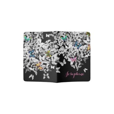 colorful pretty butterflies passport cover